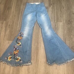 Judith March Light Blue Denim with Tan Accent